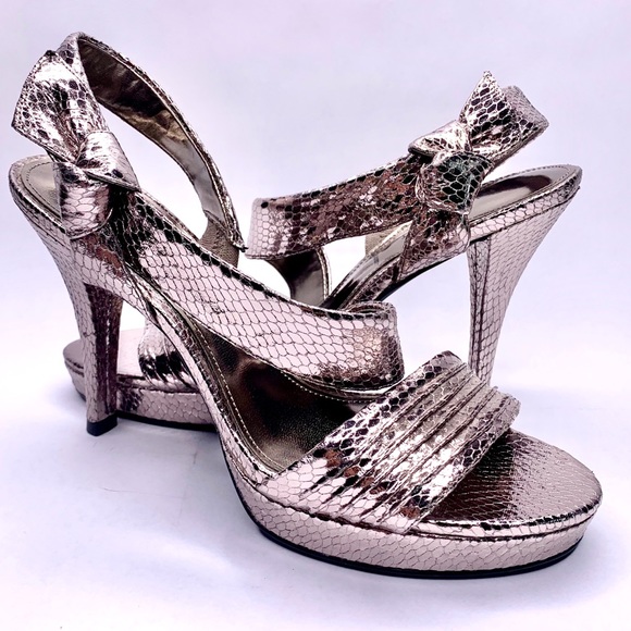 Nine West Shoes - Women’s Nine West Silver Strap 4 inch heels-8